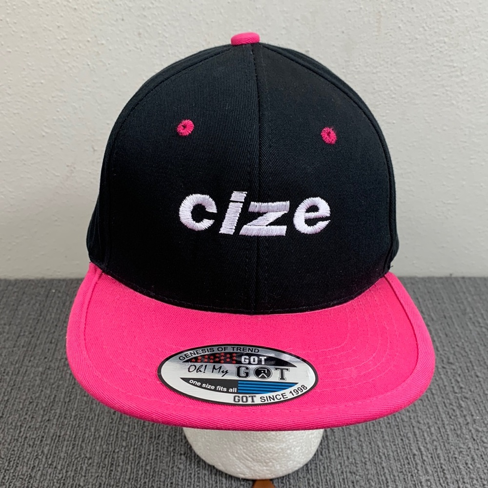 Cize Baseball Hat Unisex OSFA Black Pink Adjustable Strapback Cap Oh! My Got